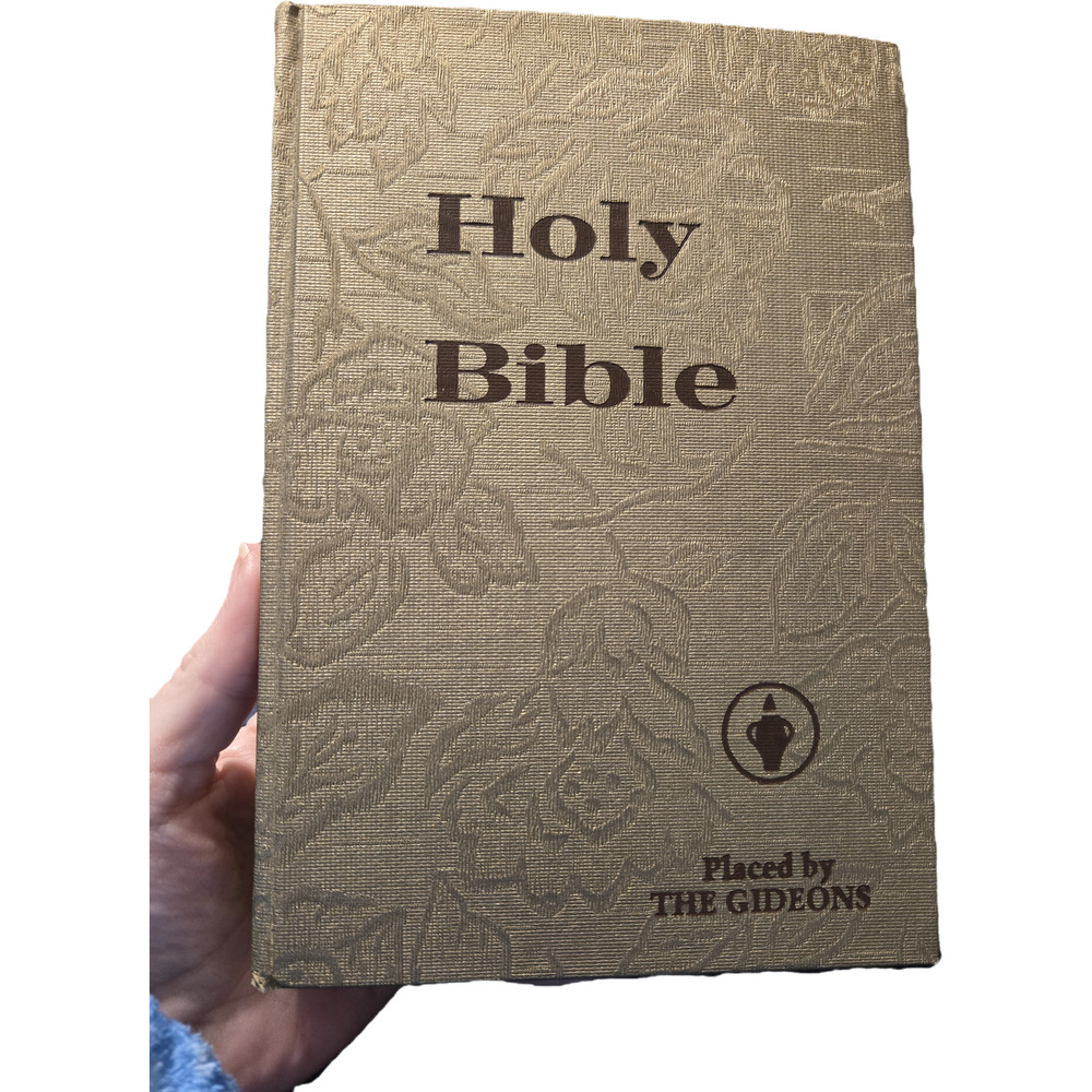 Vintage Gold Gideon Bible | Nashville Tennessee | Dark Academia Aesthetic